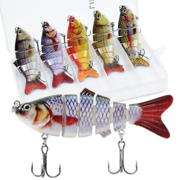 5pcs simulation multi-section slow sinking lure multi-section fish bait mino 5pcs simulation multi-section slow sinking lure multi-section fish bait mino